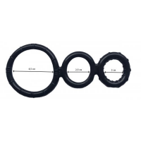 Тройное эреционное кольцо черное