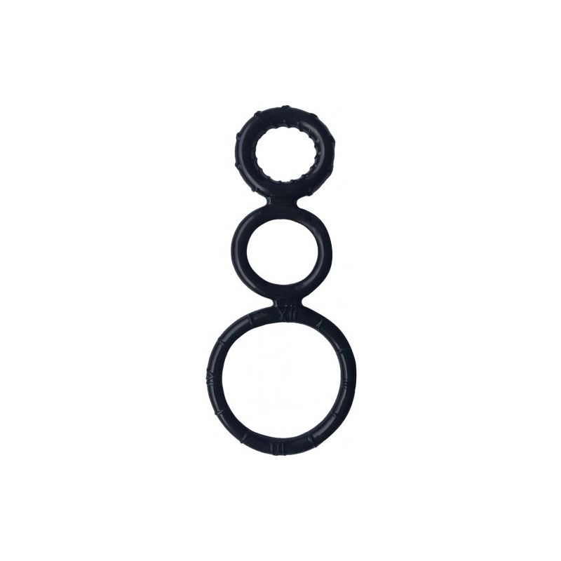 Тройное эреционное кольцо черное