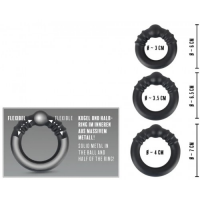 Набор силиконовых эрекционных колец Rebel