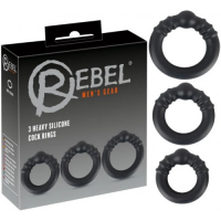 Набор силиконовых эрекционных колец Rebel