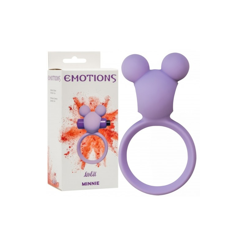 Эрекционное кольцо Emotions Minnie Purple с отверстием для вибропули