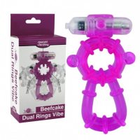 Виброкольцо фиолетовое Beefcake Dual Rings Vibe