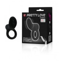 Вибро-кольцо с клиторальным стимулятором Pretty Love Cobra