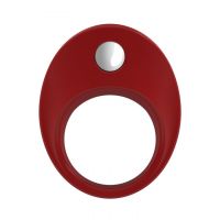 Эрекционное кольцо OVO с ультрасильной вибрацией красное