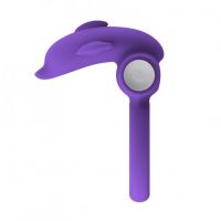 Виброкольцо X-Basic Dolphin Silicone Cockring фиолетовое