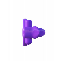 Двойное эрекционное кольцо с вибрацией Licks Couples Ring фиолетового цвета