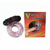 Эрекционное вибро-кольцо + презерватив