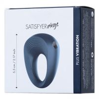 Эрекционное кольцо на пенис Satisfyer Rings, силикон, синий 5,5 см