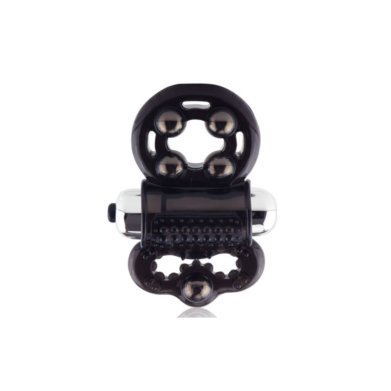 Двойное эрекционное виброкольцо Screaming O Man Incite черное