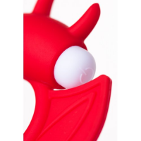 Эрекционное виброкольцо Jos Cocky Devil красного цвета