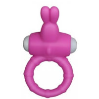 Розовое кольцо с вибрацией Power Thrill Clit Cockring