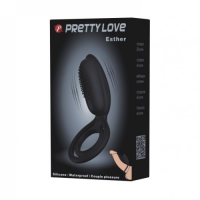 Двойное эрекционное кольцо с клиторальной вибро-щеточкой