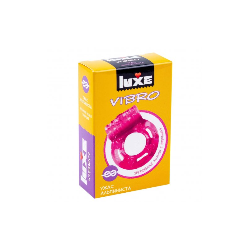 Виброкольцо с презервативом Luxe Vibro Ужас Альпиниста
