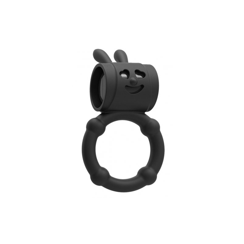 Виброкольцо кролик черное