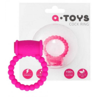 Рельефное виброкольцо A-Toys розовое