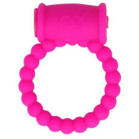 Рельефное виброкольцо A-Toys розовое