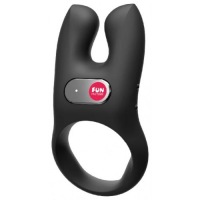 Эрекционное виброкольцо Fun Factory Nos с клиторальным стимулятором черное