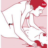 Эрекционное виброкольцо Fun Factory Nos с клиторальным стимулятором черное