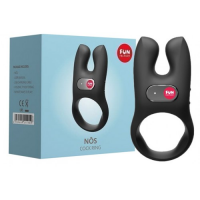 Эрекционное виброкольцо Fun Factory Nos с клиторальным стимулятором черное