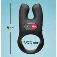 Эрекционное виброкольцо Fun Factory Nos с клиторальным стимулятором черное