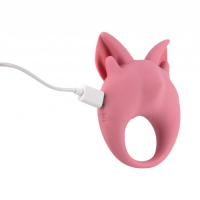 Перезаряжаемое кольцо для клиторальной стимуляции Mimi Animals Kitten Kiki Pink