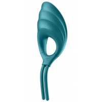 Эрекционное кольцо-лассо с вибрацией Satisfyer Swordsman цвета морской волны