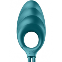 Эрекционное кольцо-лассо с вибрацией Satisfyer Swordsman цвета морской волны
