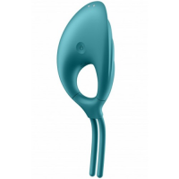 Эрекционное кольцо-лассо с вибрацией Satisfyer Swordsman цвета морской волны