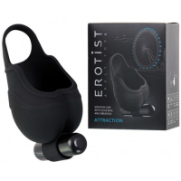 Кольцо на пенис и утяжка на мошонку с вибрацией Erotist Attraction