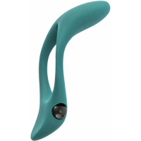 Эрекционное кольцо с двойной вибростимуляцией Pure Passion Stardust Green