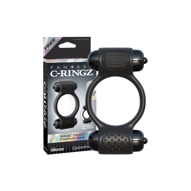 Эрекционное кольцо с двумя виброэлементами Magic Touch Couples Ring