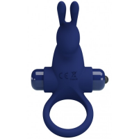 Эрекционное виброкольцо Pretty Love Vibrant Penis Ring I с клиторальным стимулятором синее