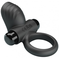 Эрекционное виброкольцо Pretty Love Vibrant Penis Ring Adrien черное