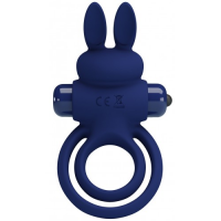 Эрекционное виброкольцо Pretty Love Vibrant Penis Ring III с петлей на мошонку синее