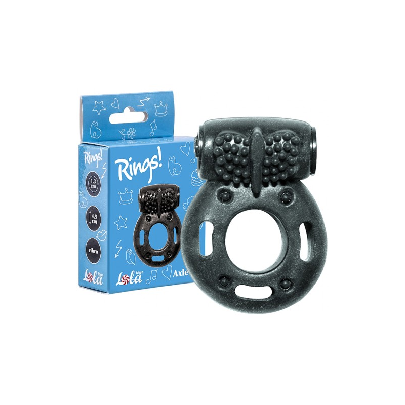 Эрекционное виброкольцо Rings Axle-Pin Black