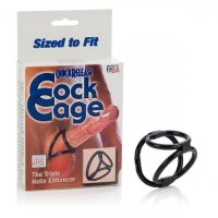 Тройное эрекционные кольца Quick Release Cock Cage