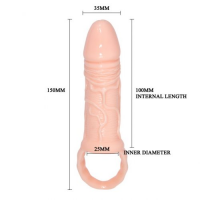 Эластичная насадка на пенис телесная