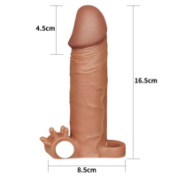 Удлиняющая насадка на пенис X-Tender Penis Sleeve мулат + 5 см