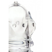 Прозрачная насадка на пенис с точечно-ребристым рельефом Toyfa Baldi