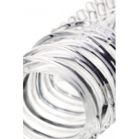 Прозрачная насадка на пенис с точечно-ребристым рельефом Toyfa Baldi