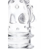 Прозрачная насадка на пенис с точечно-ребристым рельефом Toyfa Tark