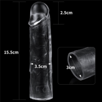 Прозрачная насадка на пенис Flawless Clear Penis Sleeve + 2,5 см к длине