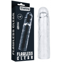 Прозрачная насадка на пенис Flawless Clear Penis Sleeve + 5 см к длине