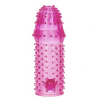 Рельефная насадка с отростком для клиторальной стимуляции