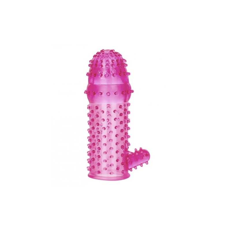 Рельефная насадка с отростком для клиторальной стимуляции