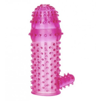 Рельефная насадка с отростком для клиторальной стимуляции