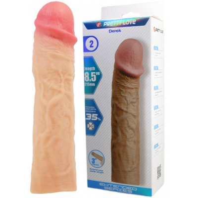 Удлиняющая насадка Pretty Love Derek телесная + 7,6 см