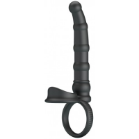 Вибронасадка для двойного проникновения с петлей на мошонку Pretty Love Tatum