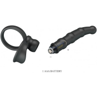 Вибронасадка для двойного проникновения с петлей на мошонку Pretty Love Tatum