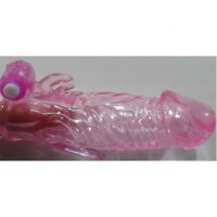 Насадка на пенис с вибрацией и анальным стимулятором розовая